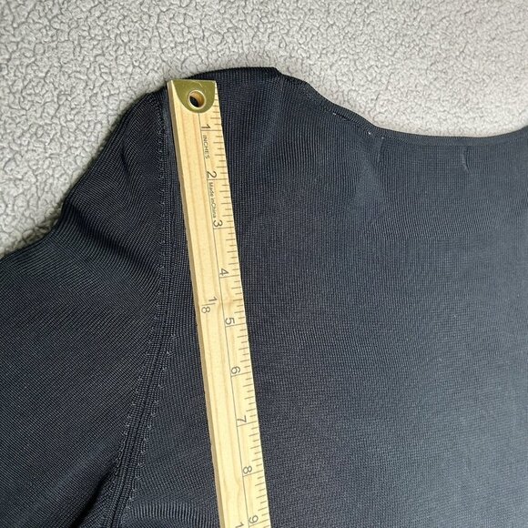 Vintage Lucia Burns Top Womens Large Black Y2K Butterfly Fairy Stretch Beaded L - Picture 10 of 11